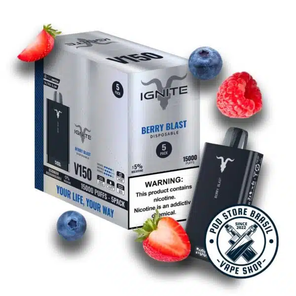Pod Descartável Ignite - V150 Black - 15.000 Puffs - Image 2