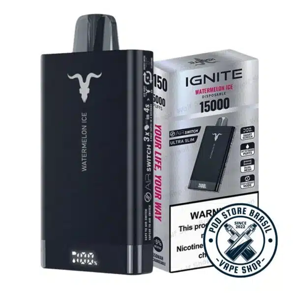 Pod Descartável Ignite - V150 Black - 15.000 Puffs - Image 5