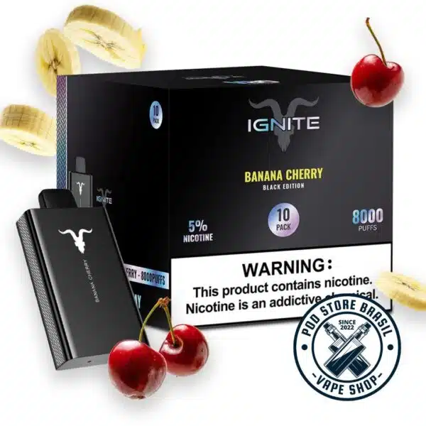 Pod Descartável Ignite - V80 Black- 8000 Puffs - Image 2
