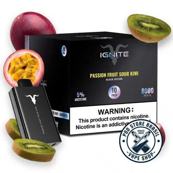 Pod Descartável Ignite - V80 Black- 8000 Puffs - Image 4