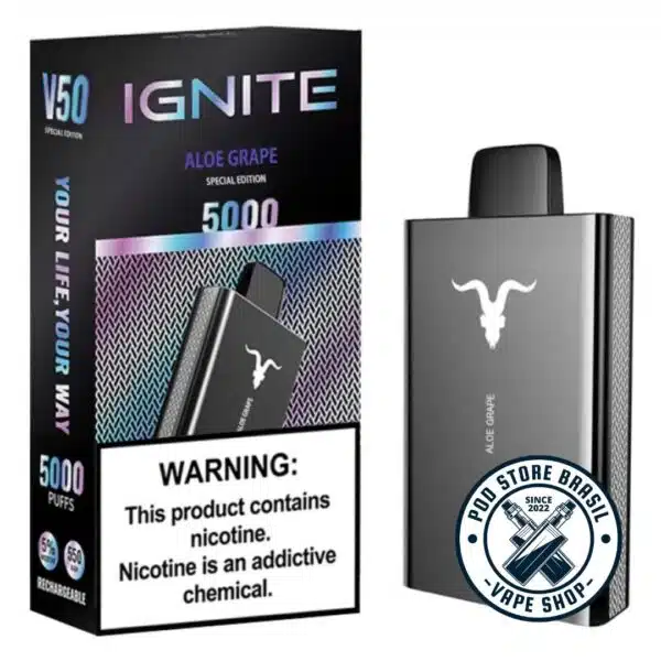 Pod descartável - Ignite v50 - 5000 Puffs - 5% (Versão Black) - Image 2